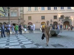 Free-FreePorn.com presents: Naked young lady on a busy public street