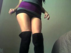Free-FreePorn.com presents: Boots and tiny dress look good on dancer