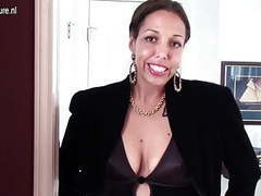 Free-FreePorn.com presents: Hairy american housewife playing with her bushy pussy