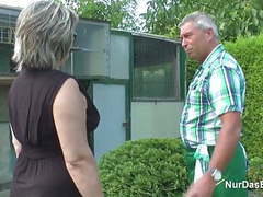 Free-FreePorn.com presents: German grandpa and grandma fuck hard in garden