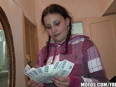 Free-FreePorn.com presents: Pretty czech student trades sex for cash