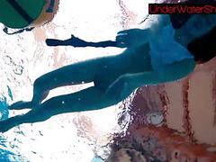 Free-FreePorn.com presents: Perfect shaved teen in the pool