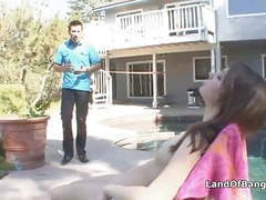Free-FreePorn.com presents: Sunbathing teen fucked by not step dad