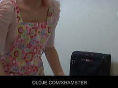 Free-FreePorn.com presents: Old pervert man gets ridden by a young hotel maid