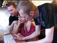 Free-FreePorn.com presents: Big titted hairy milf keeps her boys happy