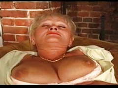 Free-FreePorn.com presents: Mature in stockings with grey pussy hair spreads and plays