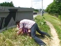 Free-FreePorn.com presents: Beautiful german girl fucked on the road