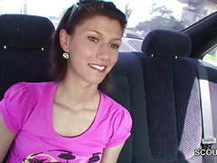 Free-FreePorn.com presents: Two boys pick up teen hitchhiker and fuck her in bus stop