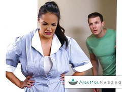Free-FreePorn.com presents: Nurumassage hot maid discovers nuru with young lad