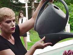 Free-FreePorn.com presents: Busty mother fucks young daughter outdoor