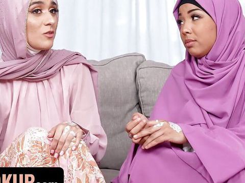 Free-FreePorn.com presents: Hijab wearing step sisters malina melendez and aubry babcock fuck their step brother - hijab hookup