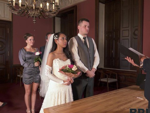 Free-FreePorn.com presents: Hot ass bride killa raketa drops her panties to ride a hard dick