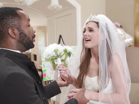 Free-FreePorn.com presents: Hardcore interracial gangbang with hot ass bride aften opal. hd