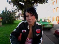 Free-FreePorn.com presents: Girl fucked outdoors and then she swallows