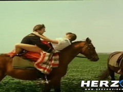 Free-FreePorn.com presents: Crazy vintage porn with fucking in the stables