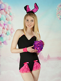 Free-FreePorn.com presents: This tight blonde bunny has some smoking hot fun with stripping her clothes and playing with her flower