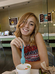 Free-FreePorn.com presents: Dallas Mills In Yogurtland