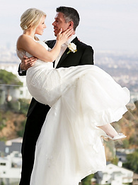 Free-FreePorn.com presents: Hot blonde Anikka Albrite consummates her marriage vows after getting married