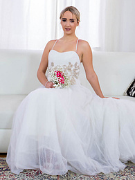 Free-FreePorn.com presents: Blonde bride Anna Khara has sex with the groom and a photographer at once