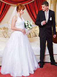 Free-FreePorn.com presents: Redhead Czech bride Lucy Bell getting double fucked on her wedding day